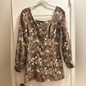 Cider Floral Long Sleeve Dress